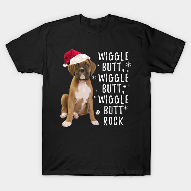 Wiggle Butt Rock, Boxer Dog Sweater for the Holidays T-Shirt by 3QuartersToday